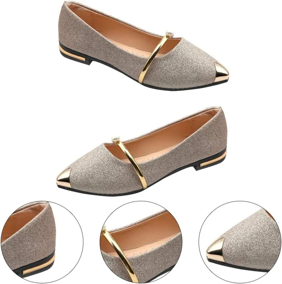 1Pair pearl pumps womens sandals heels summer heels women black flats slip on flats bathroom decor Pearl Single Shoes Woman Pumps Flat Nude Shoes Pointed Toe Pumps knee boots Work