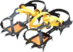1Pair Toothed Non Slip Crampons for Climbing Shoes Reinforced Ice Cleats with Safety Buckle Portable and Cold Resistant Design for Enhanced Grip Outdoor Activities