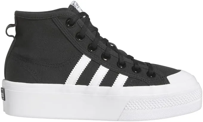 adidas Kids Boys Nizza High Platform Sneakers Shoes Casual - Black - Size 5 M