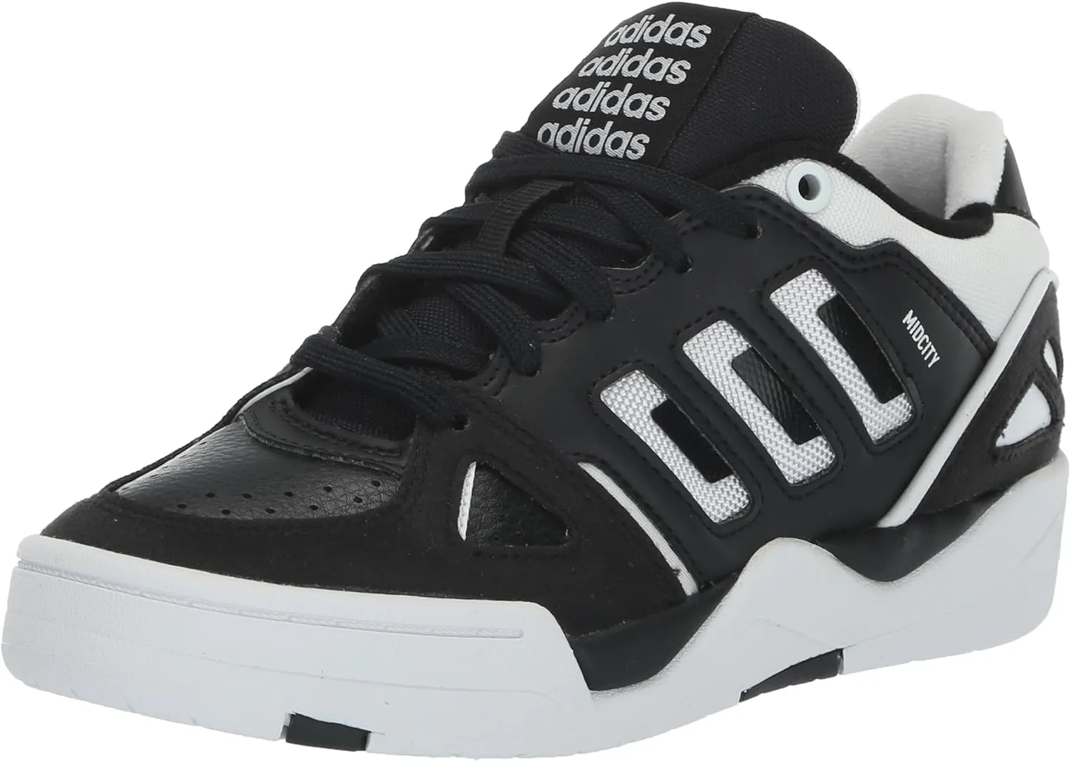 adidas Mens Midcity Mid Lace Up Sneakers Shoes Casual - White
