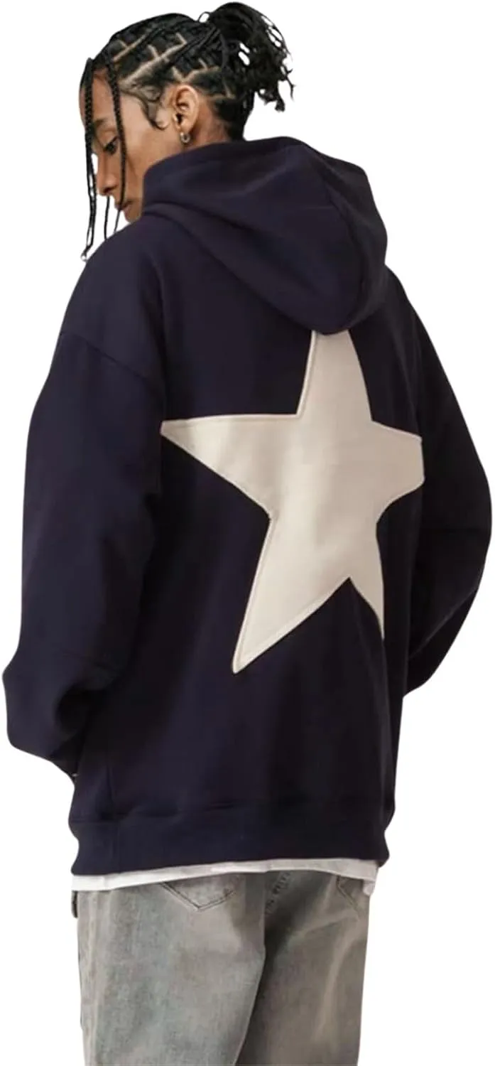 Aelfric Eden Star Hoodies Y2k Oversized Graphic Hoodies Aesthetic 90s Crewneck Sweatshirt Long Sleeve Pullover Tops