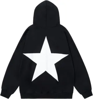 Aelfric Eden Star Hoodies Y2k Oversized Graphic Hoodies Aesthetic 90s Crewneck Sweatshirt Long Sleeve Pullover Tops