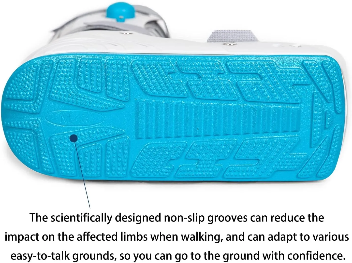 Air Cam Walker Fracture Boot, Medical Inflatable Walking Boot, Orthopaedic boot for Sprained Ankle, Stress Fracture, Broken Foot or Achilles Tendonitis (Manual Inflation, M)