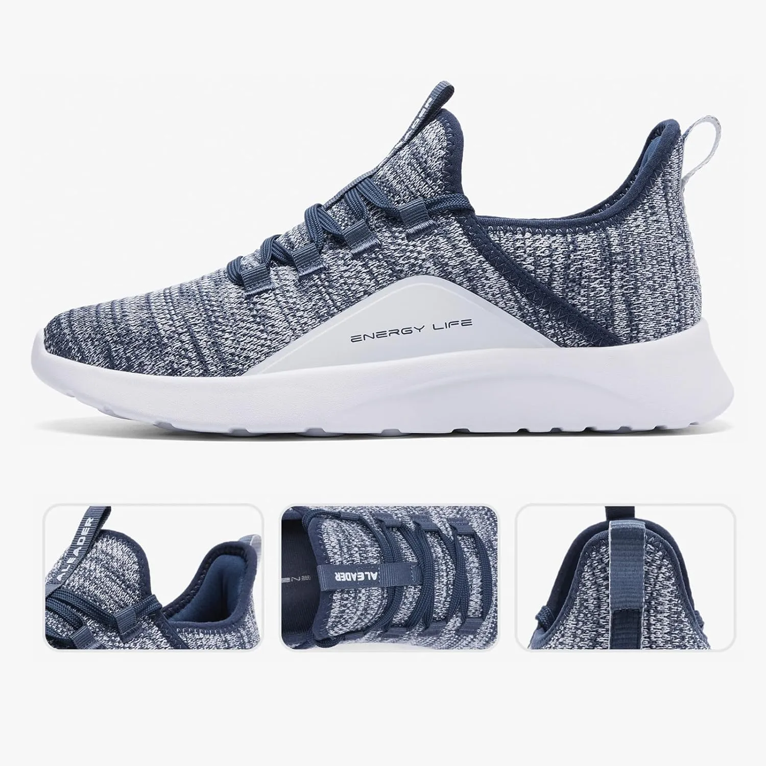 ALEADER Men's Energycloud Slip On Running Walking Shoes Cushion Lightweight Sneakers