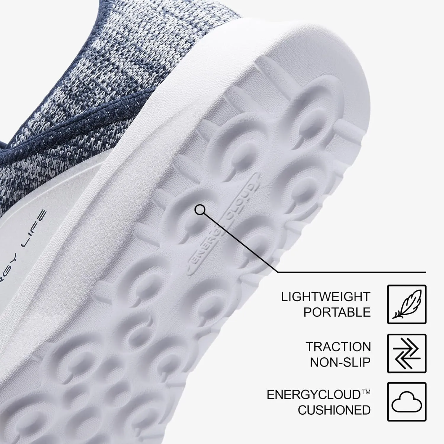 ALEADER Men's Energycloud Slip On Running Walking Shoes Cushion Lightweight Sneakers