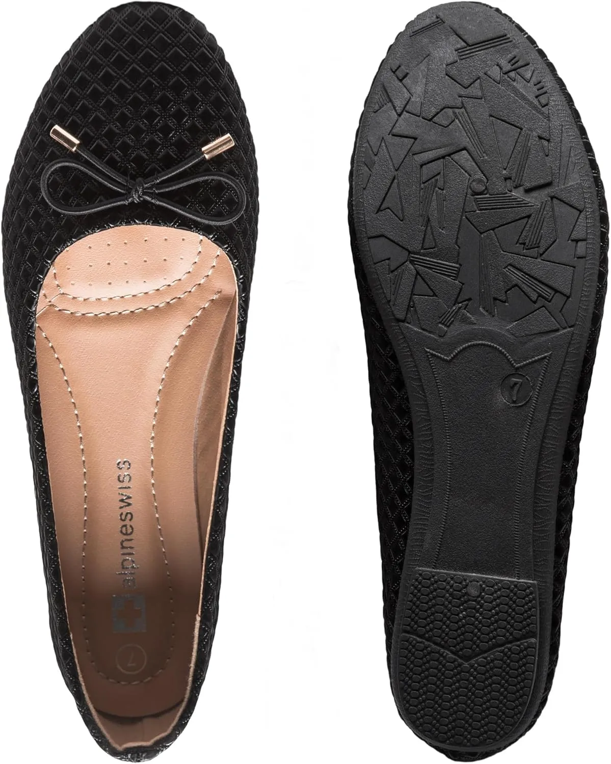 Alpine Swiss Claire Womens Ballet Flats Classic Round Toe Slip on Comfortable Flat Shoes
