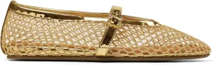 AMINUGAL Mesh Ballet Flats Shoes for Women Fashion Round Toe Fishnet Flats for Women Buckle Strap Mary Jane Shoes Women Comfortable Casual Office Daily Dress Ballerina Shoes