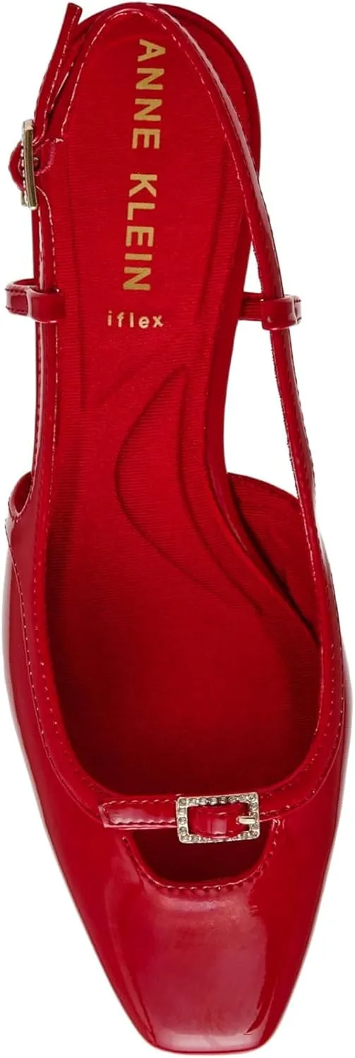 Anne Klein Womens Natalie Buckle Slingback Heels