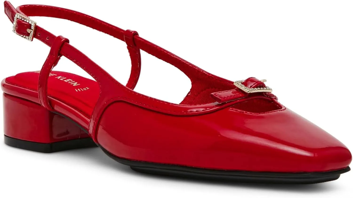 Anne Klein Womens Natalie Buckle Slingback Heels