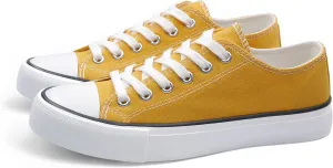 ANTLULU Womens Canvas Shoes Low Top and Lace up Fashion Casual Sneakers Black and White Classic