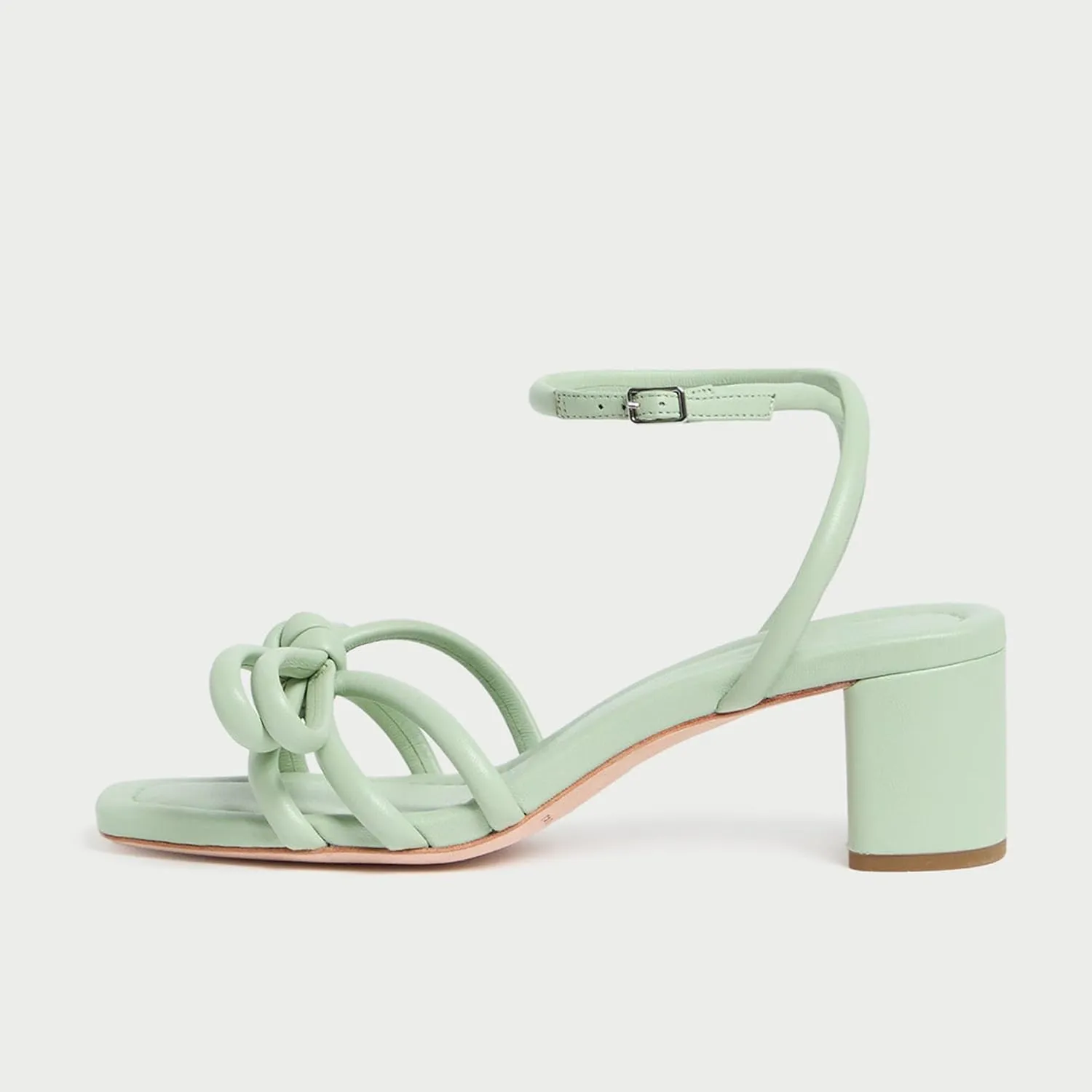 Arqa Bow-embellished Natural Raffia Heeled Sandals for Women Open Squared Toe Block Mid Heel Ankle Strap Sandal Summer Wedding Party Dressy Shoes