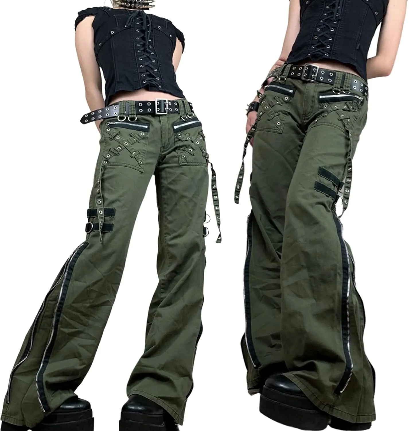 Baggy Jeans for Women Harajuku Graphic Print Cargo Jeans Wide Straight Leg Denim Pants Vintage Streetwear