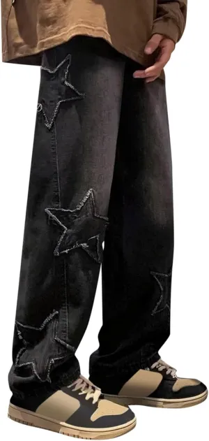 Baggy Jeans for Women Low Rise Hip Hop Pants Vintage Wide Leg Boyfriend Jeans Aesthetic Clothing