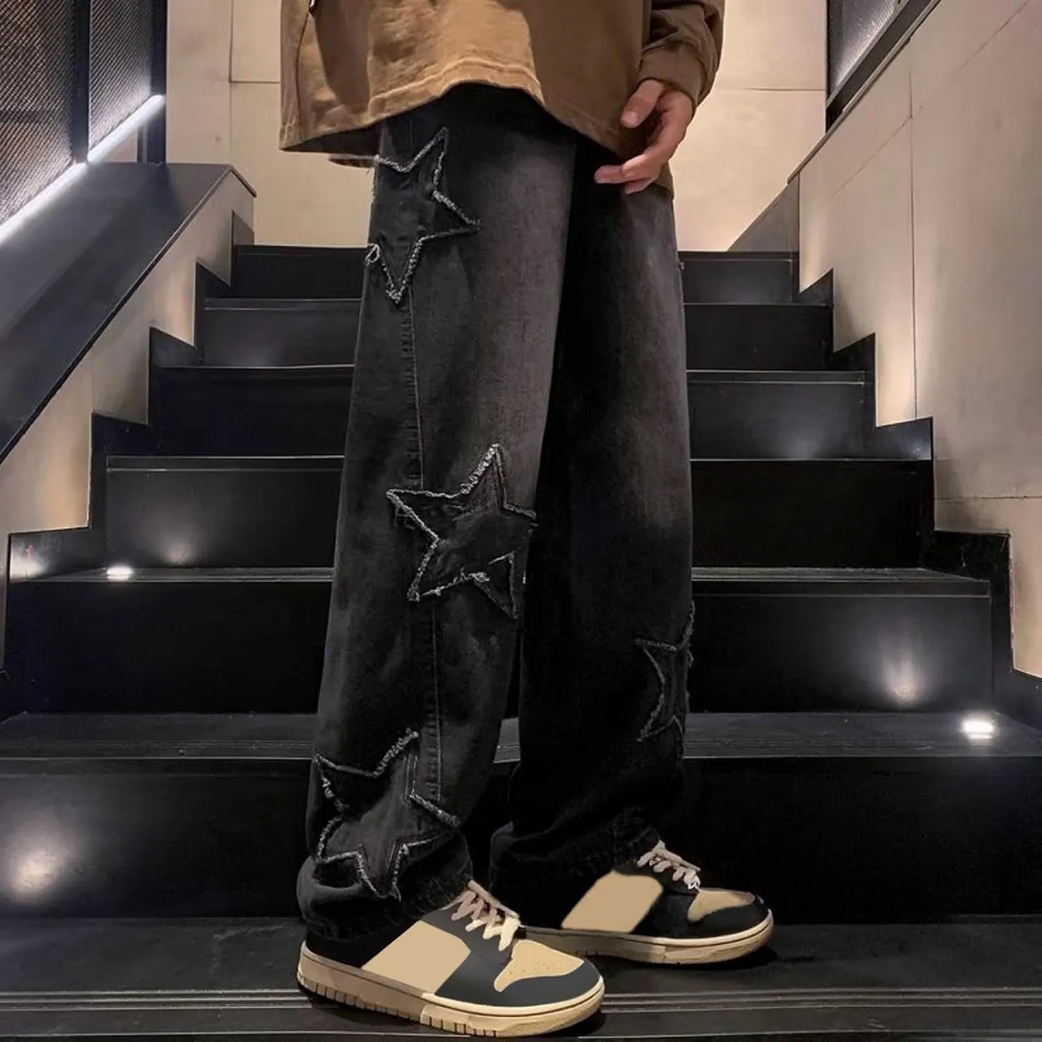 Baggy Jeans for Women Low Rise Hip Hop Pants Vintage Wide Leg Boyfriend Jeans Aesthetic Clothing