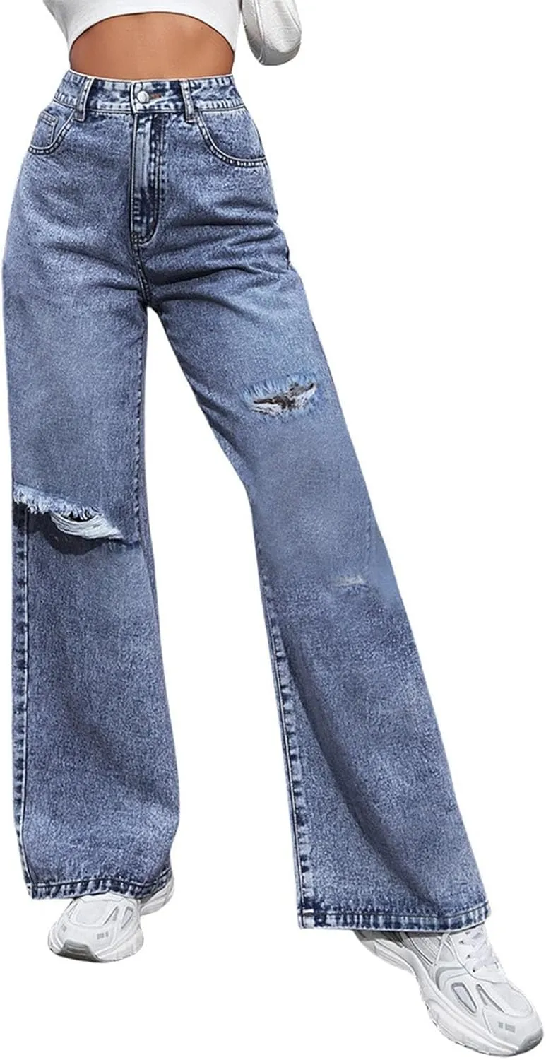 Baggy Jeans for Women Y2K High Street Boyfriend Pants Vintage Jeans Aesthetic Clothing Teen Girls Streetwear Hiphop