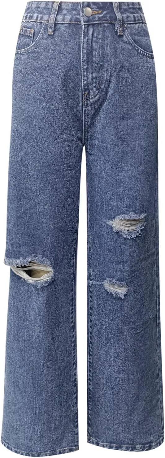 Baggy Jeans for Women Y2K High Street Boyfriend Pants Vintage Jeans Aesthetic Clothing Teen Girls Streetwear Hiphop