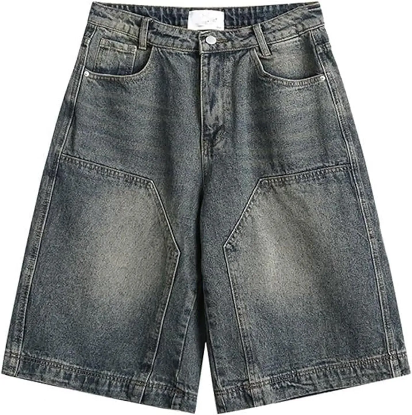 Baggy Jort Y2k Men Baggy Jeans Shorts Grunge Skater Pants Loose Cargo Jorts Hip Hop Denim Shorts