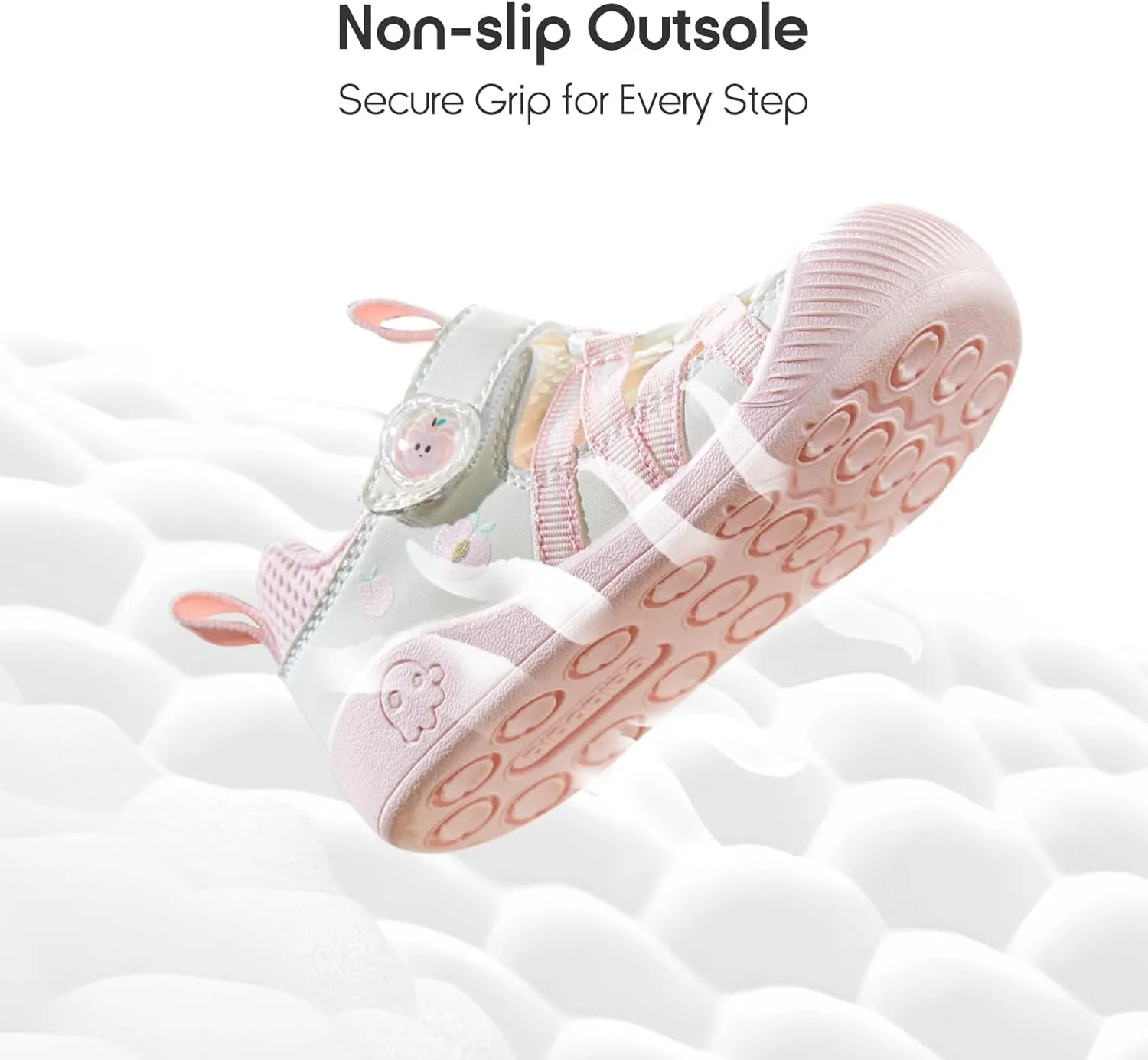 Balabala Toddler Sneakers Girls Boys Breathable Walking Shoes Sport Sandals Sandals Lightweight Mesh Upper with Hook and Loop