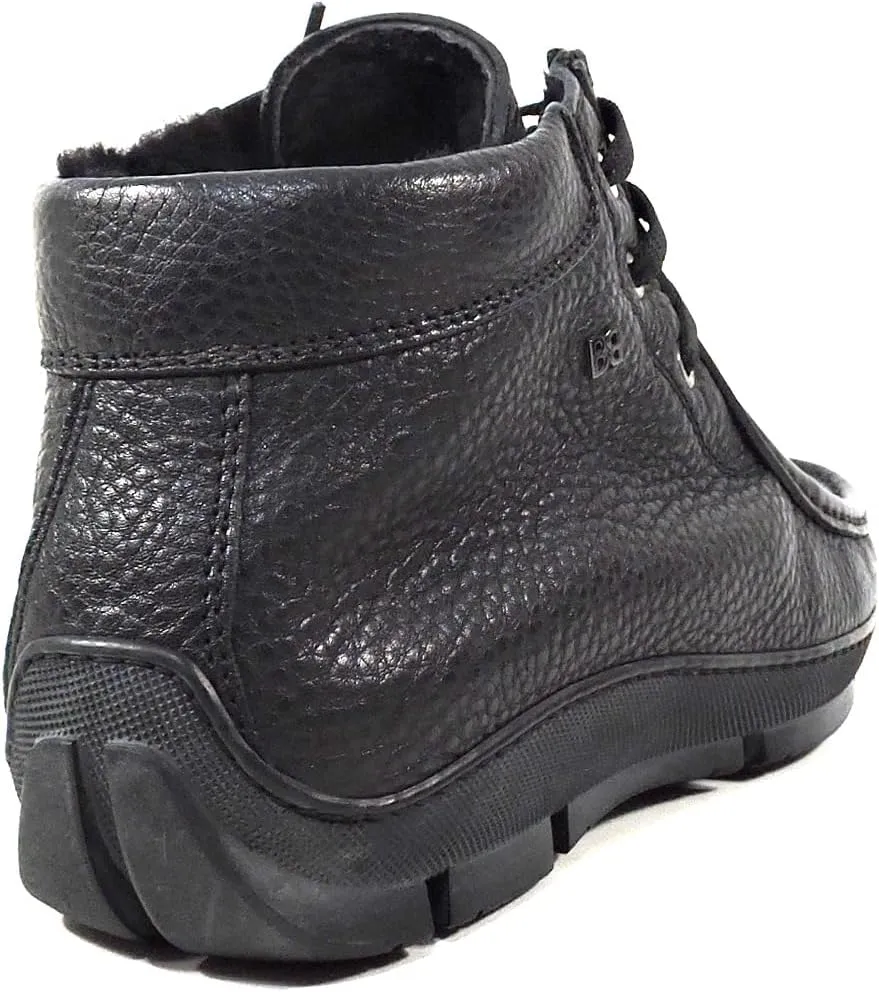 Baldinini Men's Black Soft Leather Comfort Winter Ankle Boots