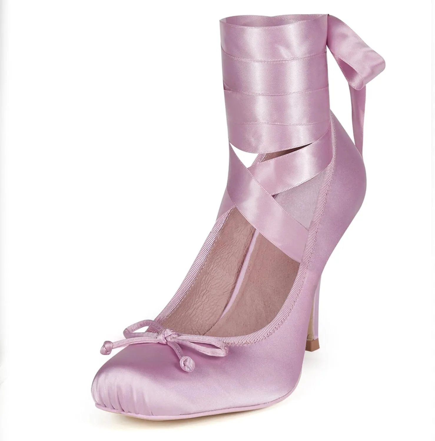 Ballet Heels for Women Elegant Mary Jane Ballet Flats Lace-Up Round Toe with Bow Casual and Stylish Footwear for Everyday Wear