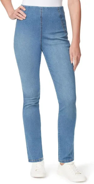 Bandolino Women's Tessa Tummy Control Pull on Slim Straight Jean