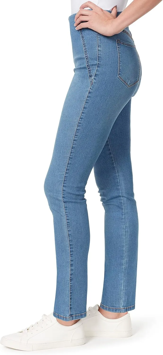 Bandolino Women's Tessa Tummy Control Pull on Slim Straight Jean