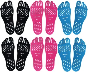 Beach Foot Pads Barefoot 6 Packs for Barefoot Lovers, Invisible Adhesive Stick on Feet Pad Soles for Beach, Swimming Pool, Spa, Hot Sand, Walking, Water Sport Party. (XL-6Packs)