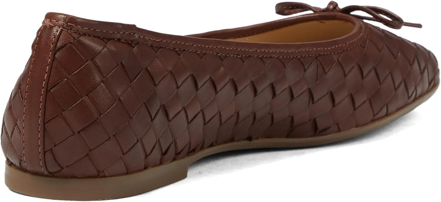 Bernardo Gwynn Woven - Flats for Women - Slight Block Heels - Bow Detailing - Square Toe Silhouette