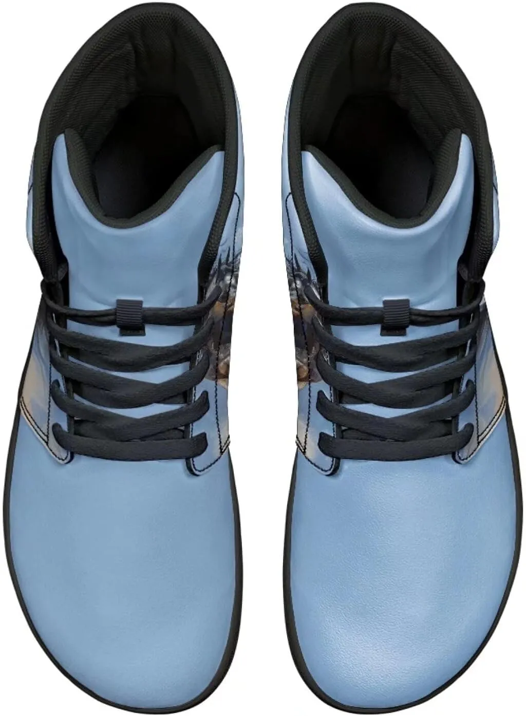 Binienty Mens Wide Width Barefoot Sneakers Classic Fashion High Tops Laces Tennis Walking Shoes Anti Slip