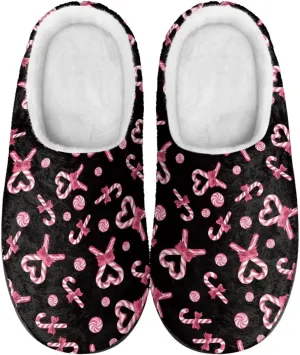 Binienty Women Bedroom Slippers Arch Support Non Slip Fuuzy Slippers Indoor Winter Shoes