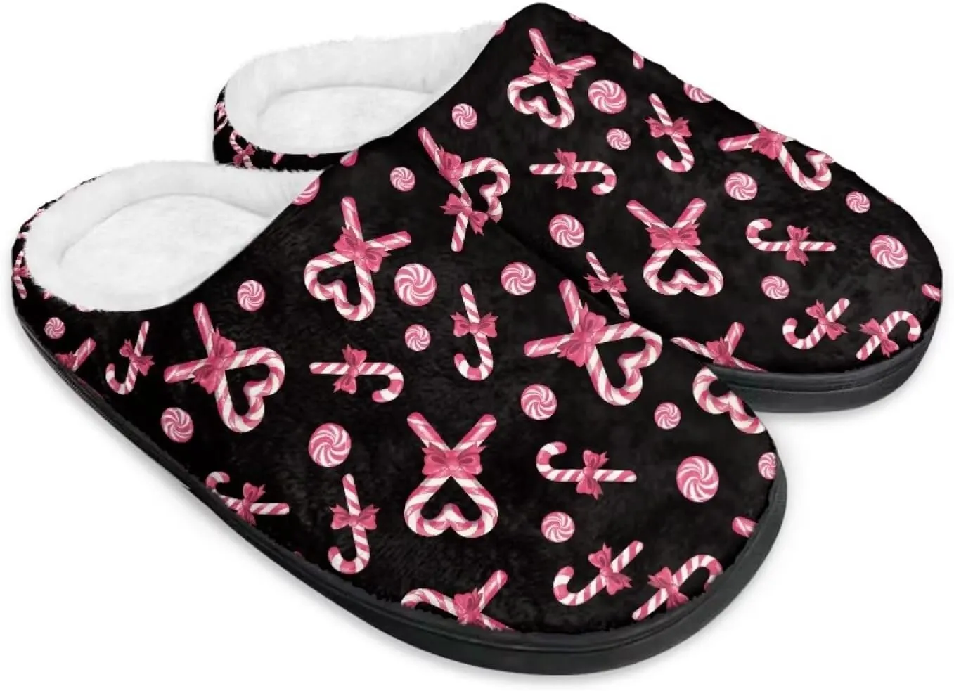 Binienty Women Bedroom Slippers Arch Support Non Slip Fuuzy Slippers Indoor Winter Shoes
