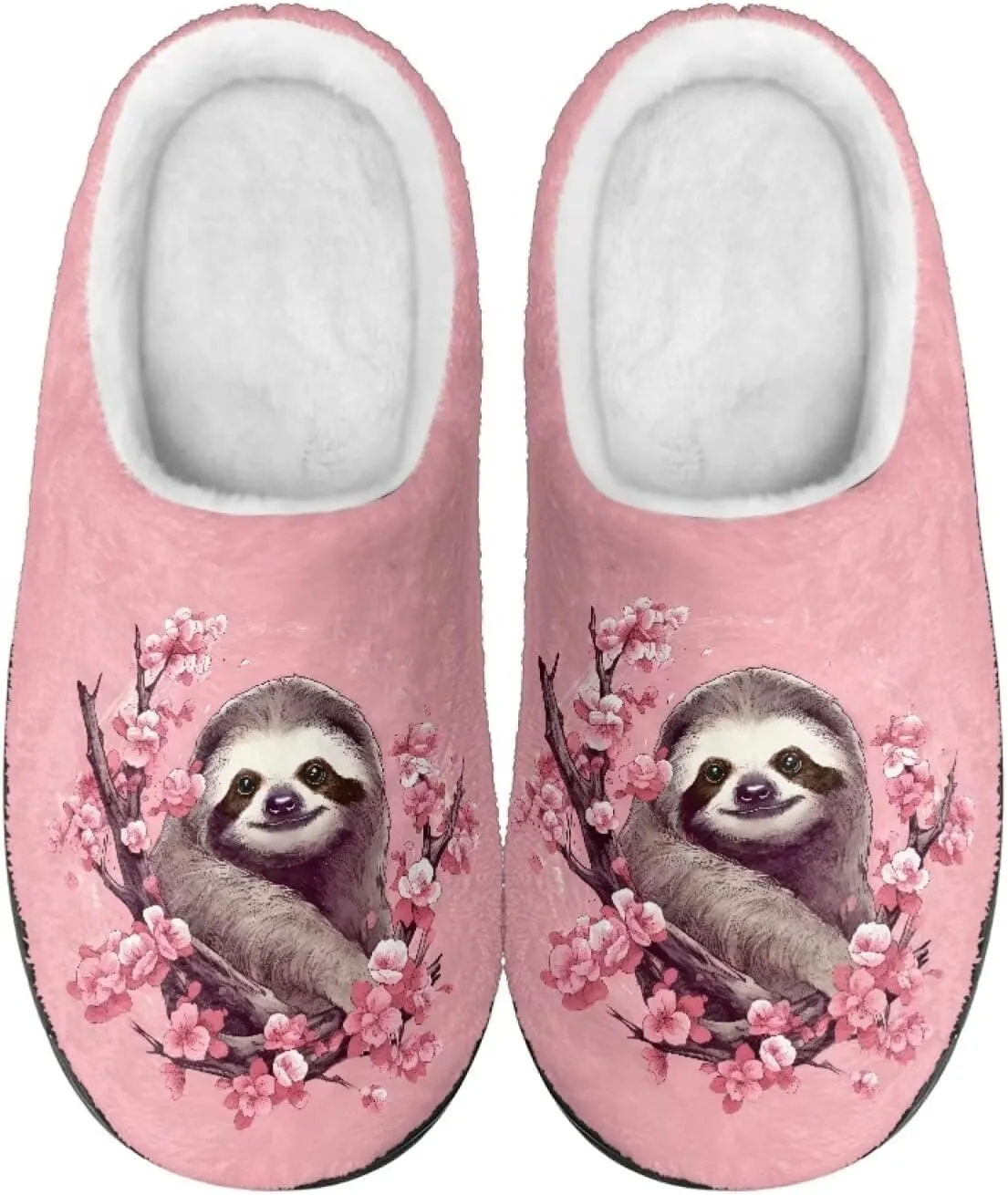 Binienty Womens Fuzzy House Slippers Indoor Shoes Memory Foam Insoles & Rubber Soles