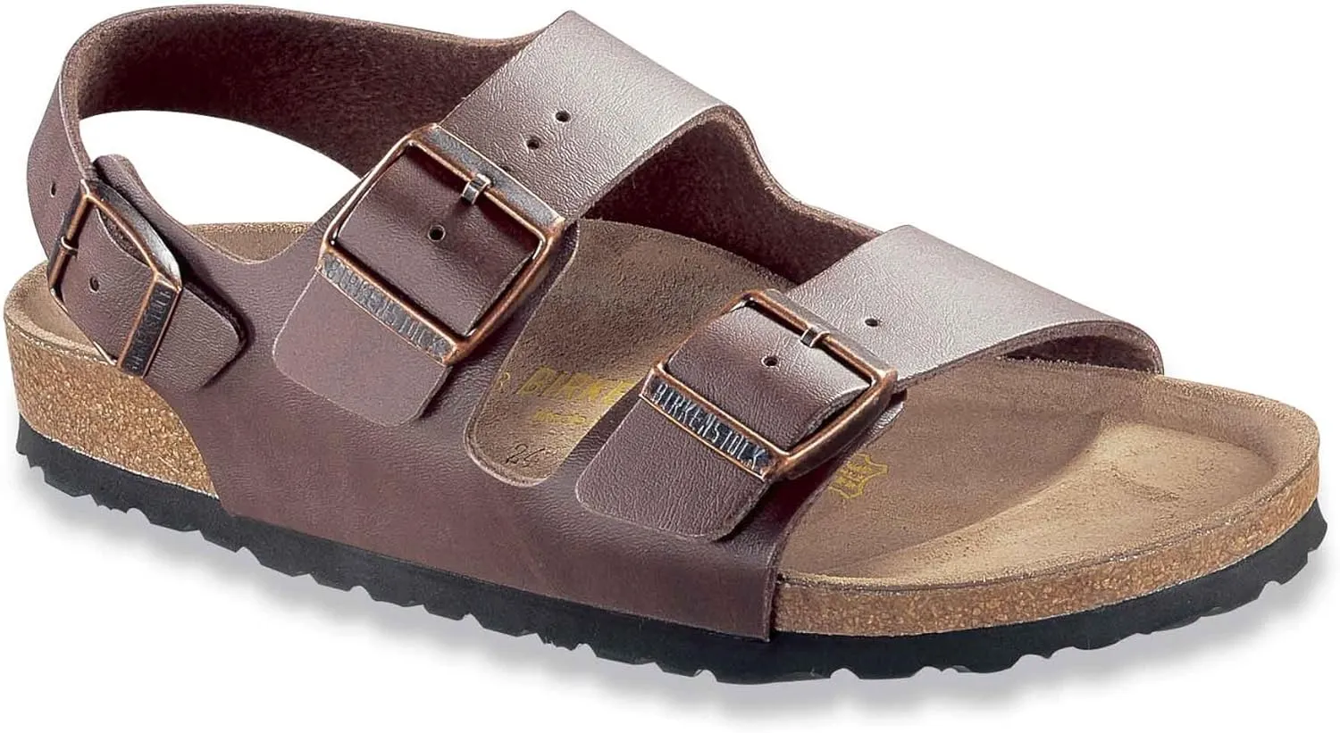 Birkenstock Women´s Milano Dark Brown Leather Sandals 38 (étroit) N 034103