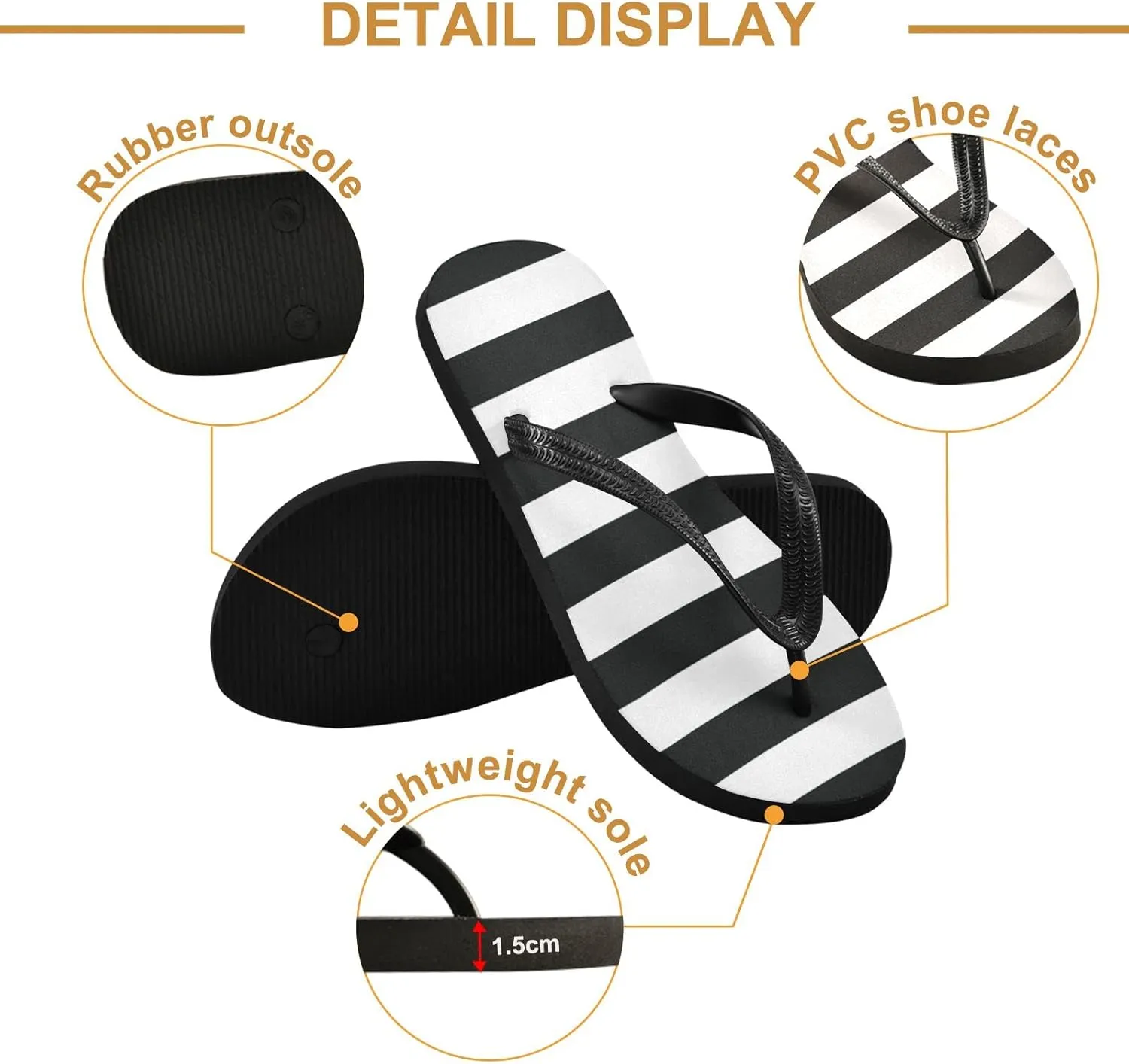 Black White American Flag Womens Flip Flops Usa Patriotic Summer Beach Sandals Casual Thong Slippers Comfortable Shower Slippers Non Slip Water Sandals shoes XL