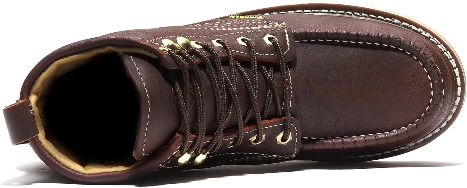 Bonanza Boots FRONTIER DUAL 6" Moc Toe Work Boot - Premium Leather, Comfort Insole & Tough Wedge Outsole