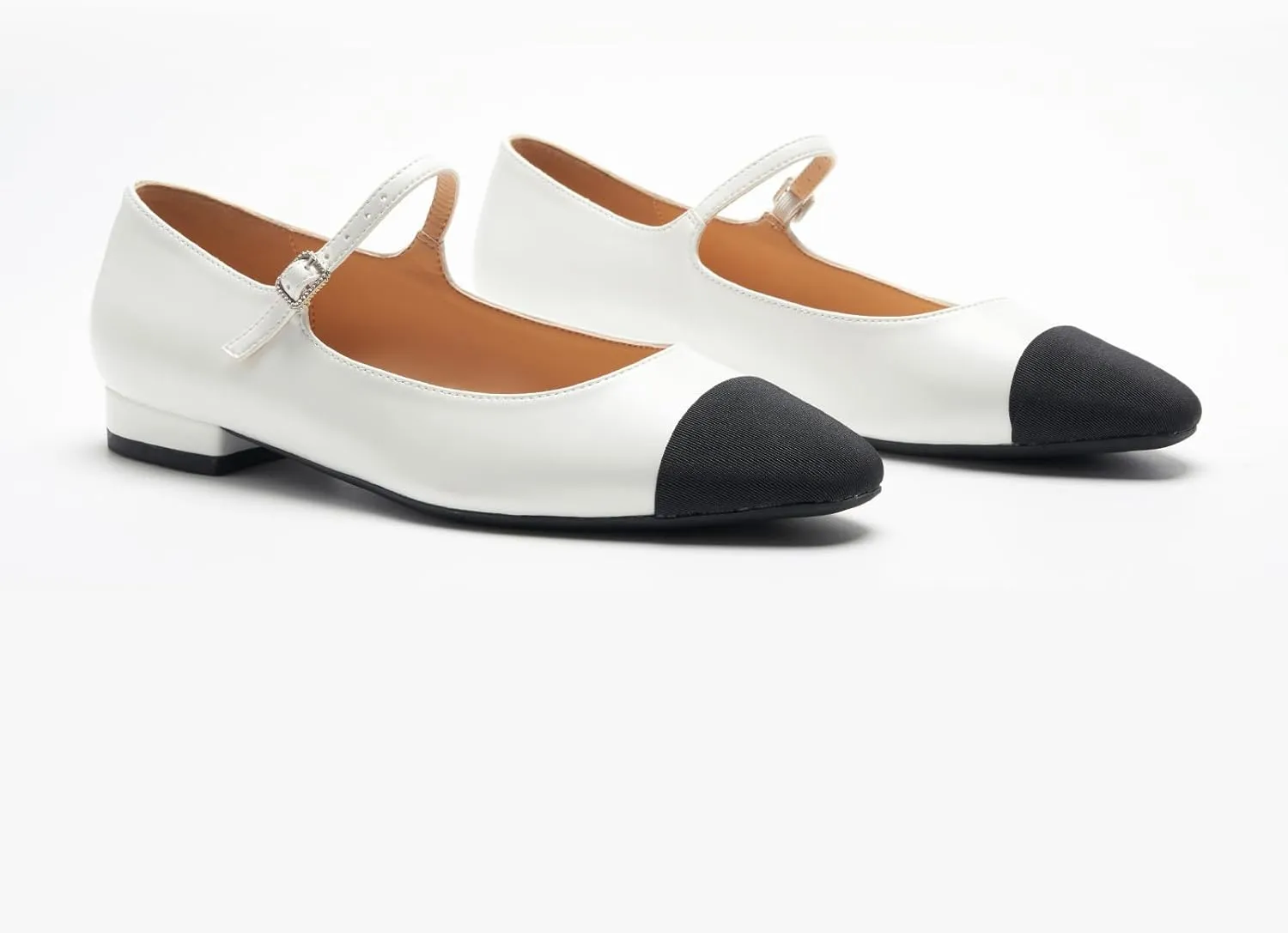 C. Paravano Women's Mary Jane Flats | Almond Toe Leather Ballet Flats with Adjustable Strap, Dressy and Casual Shoes for Office,Travel,Bridal, Church,Business Meetings & Daily Wear