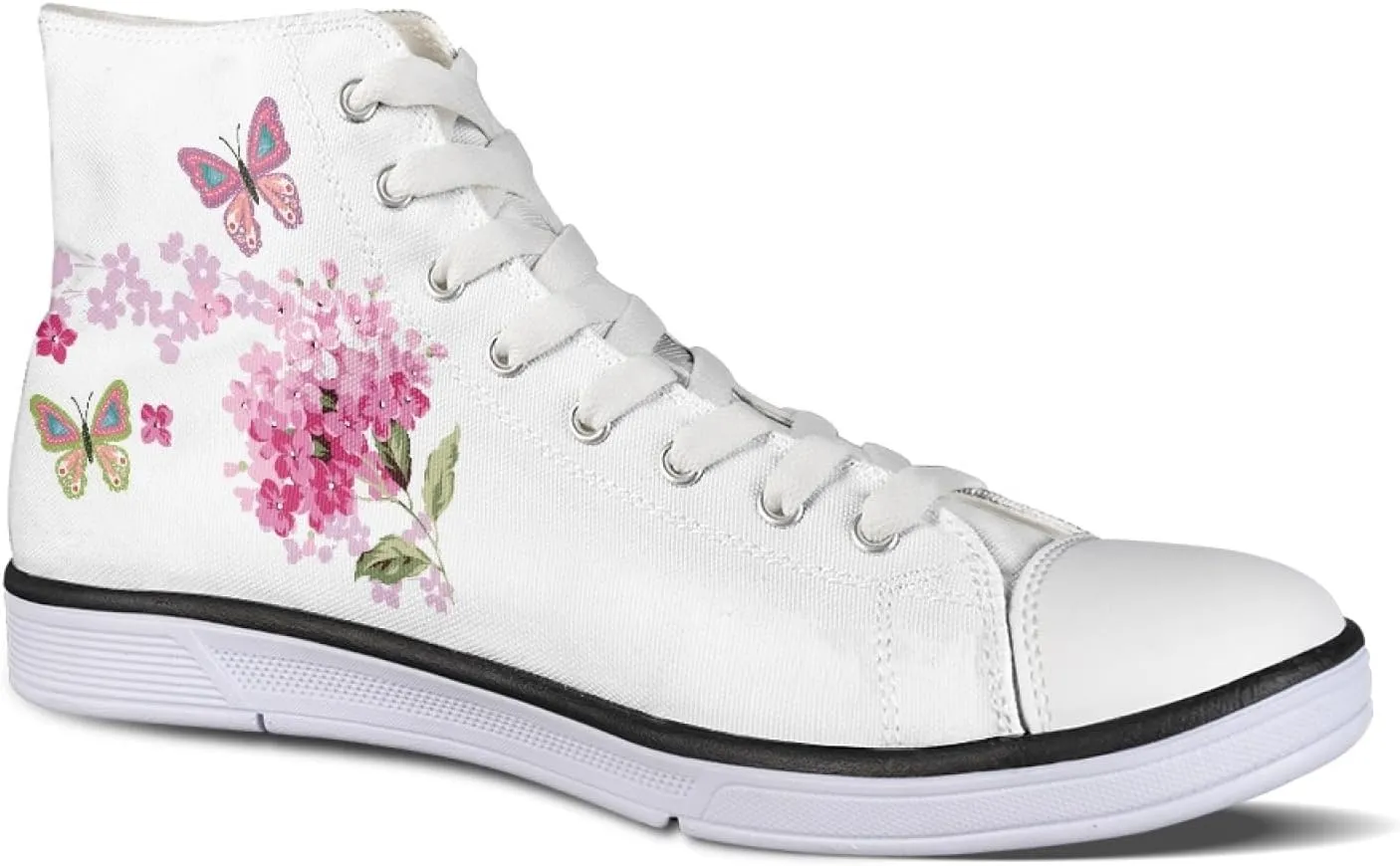 Canvas Shoes for Women Lightweight High Top Sneakers Teens Girls Cute Printed Lace Up Casual Classic Walking Shoes