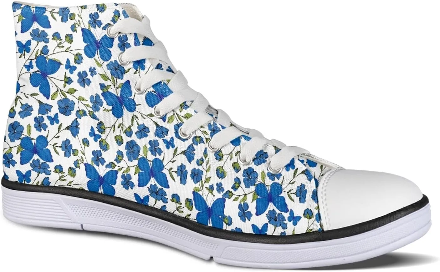 Canvas Shoes for Women Lightweight High Top Sneakers Teens Girls Cute Printed Lace Up Casual Classic Walking Shoes