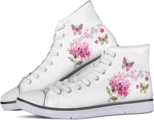 Canvas Shoes for Women Lightweight High Top Sneakers Teens Girls Cute Printed Lace Up Casual Classic Walking Shoes