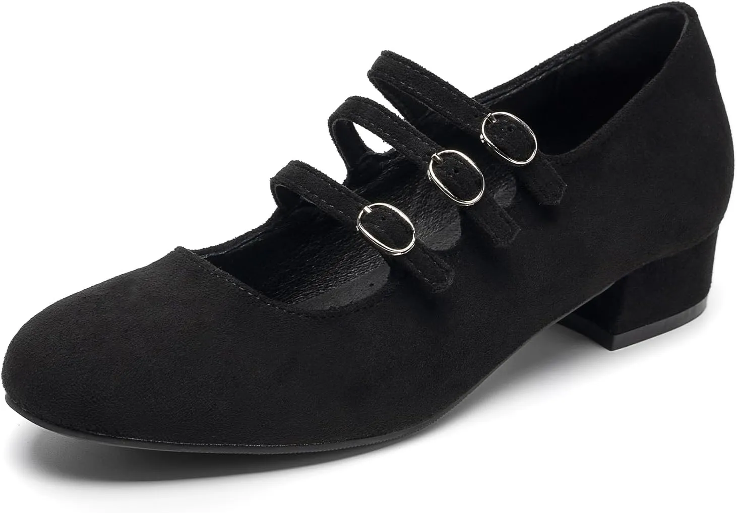 Cestfini Mary Jane Shoes Women Slip on Ballet Flat Dressy Comfortable Round Toe Black Flats Shoes Ankle Strap Flats for Women