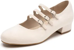 Cestfini Mary Jane Shoes Women Slip on Ballet Flat Dressy Comfortable Round Toe Black Flats Shoes Ankle Strap Flats for Women