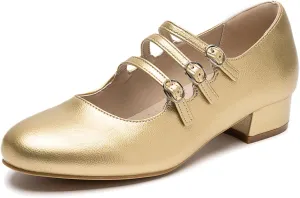 Cestfini Mary Jane Shoes Women Slip on Ballet Flat Dressy Comfortable Round Toe Black Flats Shoes Ankle Strap Flats for Women