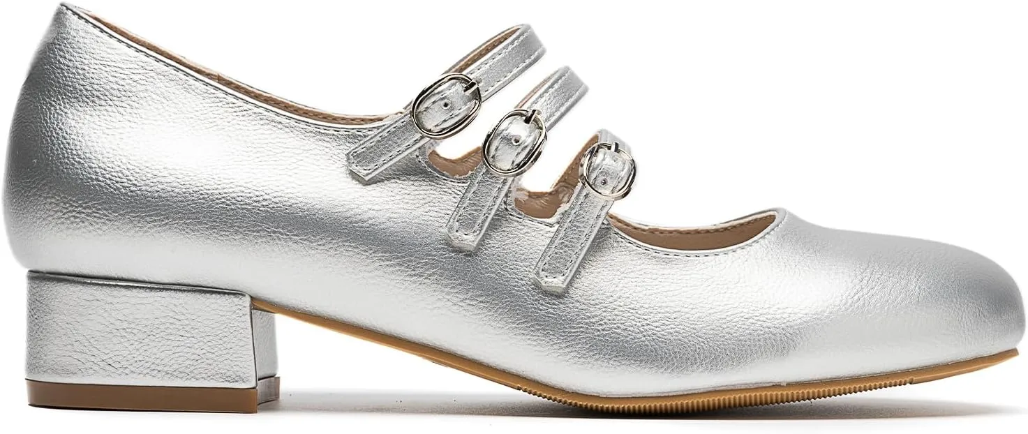 Cestfini Mary Jane Shoes Women Slip on Ballet Flat Dressy Comfortable Round Toe Black Flats Shoes Ankle Strap Flats for Women