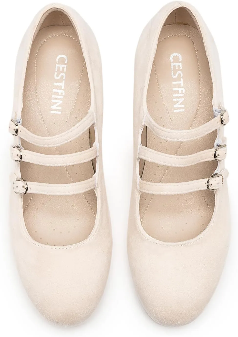 Cestfini Mary Jane Shoes Women Slip on Ballet Flat Dressy Comfortable Round Toe Black Flats Shoes Ankle Strap Flats for Women