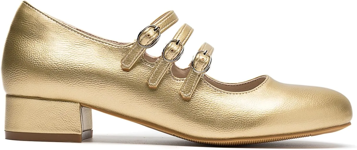 Cestfini Mary Jane Shoes Women Slip on Ballet Flat Dressy Comfortable Round Toe Black Flats Shoes Ankle Strap Flats for Women