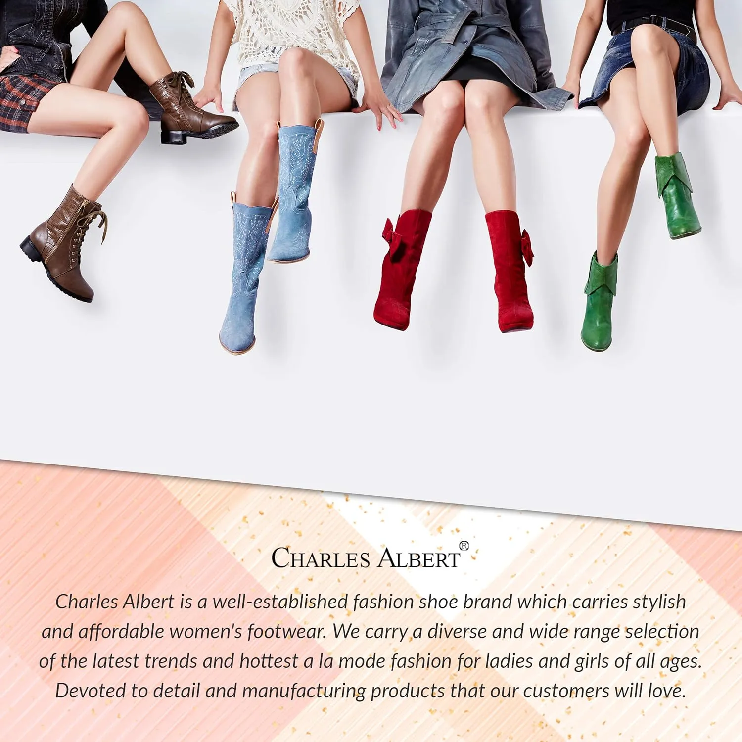 Charles Albert Women's High Heeled Dressy Strappy Lace Up Block Heels for Women – Open Toe, Gladiator, Comfy 4-Inch Heeled Sandals