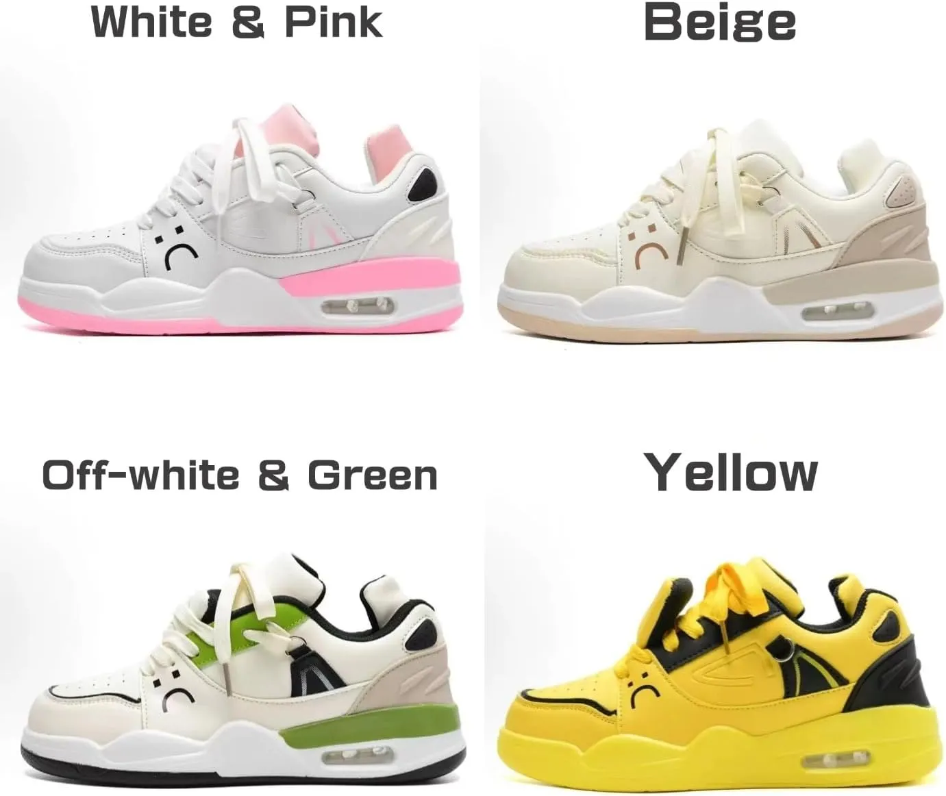 Chunky Fashion Sneakers for Women & Girls Lace-Up Casual Shoes Comfortable Walking Shoes