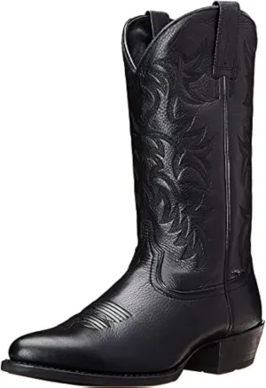 CHUUMEE Men's Fashion Round Toe Embroidered Western Cowboy Boots