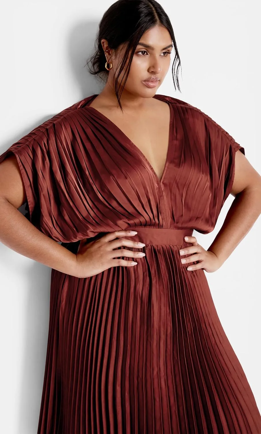 City Chic Women's Plus Size Dress - Henley Midi