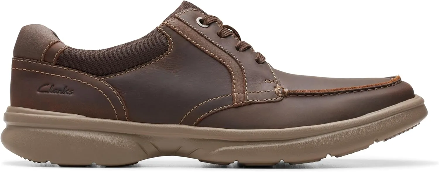 Clarks Mens Bradley Vibe Leather Lifestyle Casual and Fashion Sneakers